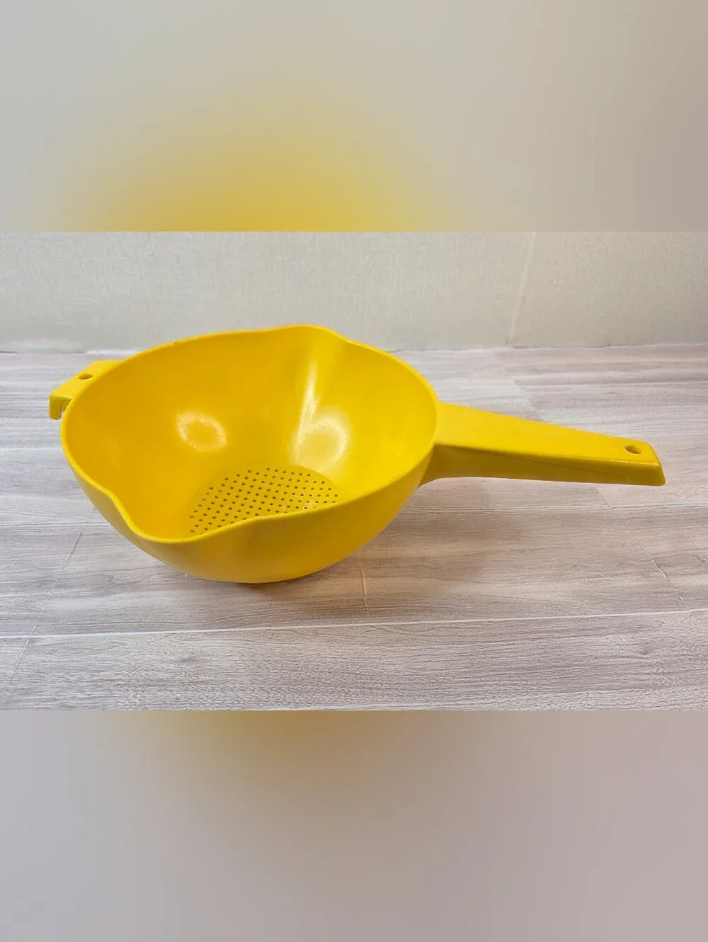 Tupperware Yellow Strainer with Handle